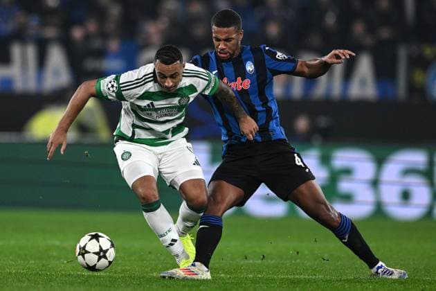 Mg Bergamo 23 10 2024 - Champions League Atalanta-Celtic foto Matteo Gribaudi Image nella foto: Adam Idah-Isak Hien 