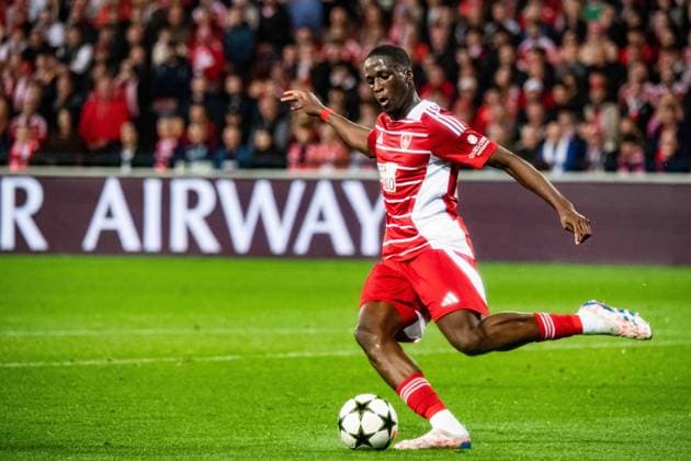 Soumaïla Coulibaly (Stade Brestois) FOOTBALL : Stade Brestois vs Bayer Leverkusen - Ligue des Champions - 3ére Journée - 23 10 2024 BaptisteAutissier Panoramic 