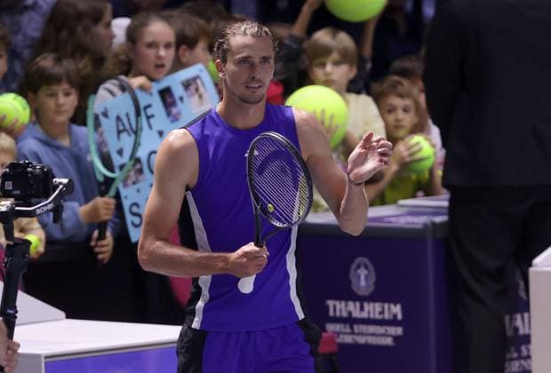 TENNIS - ATP, Tennis Herren Erste Bank Open VIENNA,AUSTRIA,23.OCT.24 - TENNIS - ATP World Tour, Erste Bank Open. Image shows the rejoicing of Alexander Zverev (GER).  GEPAxpictures xWalterxLuger