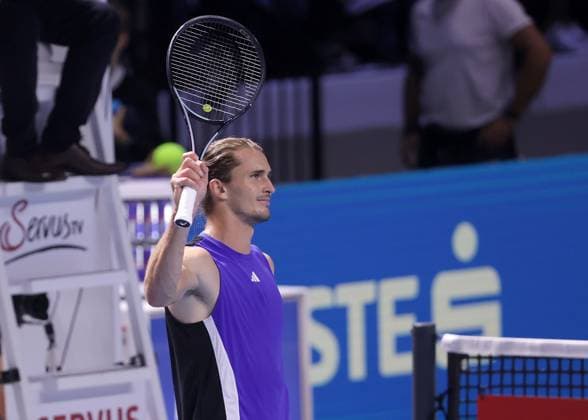 TENNIS - ATP, Tennis Herren Erste Bank Open VIENNA,AUSTRIA,23.OCT.24 - TENNIS - ATP World Tour, Erste Bank Open. Image shows the rejoicing of Alexander Zverev (GER).  GEPAxpictures xWalterxLuger