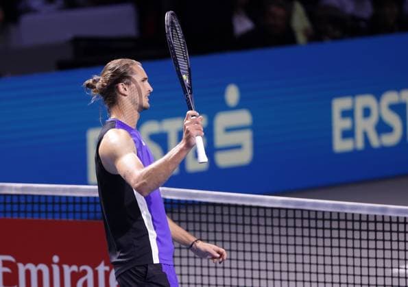 TENNIS - ATP, Tennis Herren Erste Bank Open VIENNA,AUSTRIA,23.OCT.24 - TENNIS - ATP World Tour, Erste Bank Open. Image shows the rejoicing of Alexander Zverev (GER).  GEPAxpictures xWalterxLuger