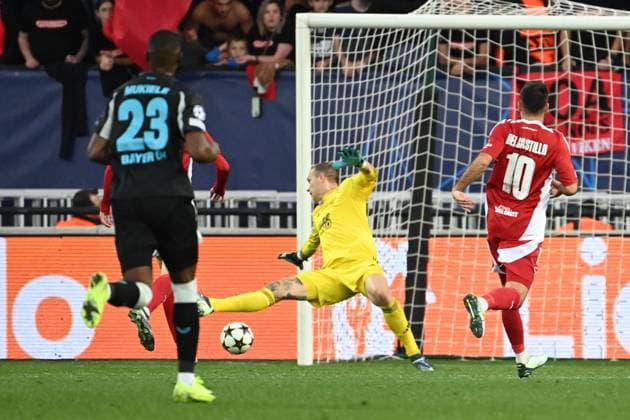 Stade Brestois Leverkusen PHOTOPQR LE TELEGRAMME NICOLAS CREACH ; ; 23 10 2024 ; Football Stade du Roudourou à Guingamp Ligue des champions 23 octobre 2024 Stade Brestois Leverkusen Le but de Leverkusen inscrit parFlorian Wirtz Photos Nicolas Créach France  Copyright: xPHOTOPQR LExTELEGRAMME MAXPPPxNICOLASxCREACHx 20241023TGB2547 20241023TGB2547