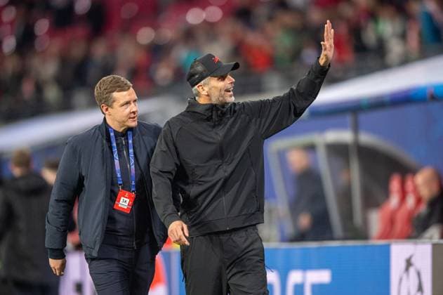 Football, Men, Season 2024 2025, Champions League League Phase, Matchday 3 , RB Leipzig FC Liverpool, Coach Marco Rose RB Leipzig , 23 10 2024, Copyright: xSebastianxRäppold MatthiasxKochx