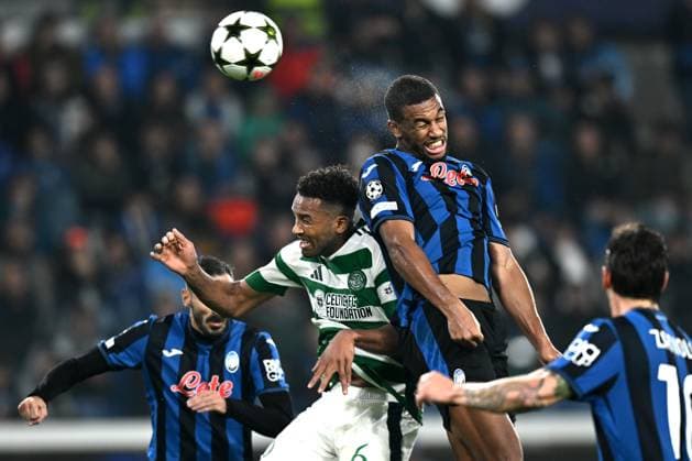 Db Bergamo 23 10 2024 - Champions League Atalanta-Celtic foto Daniele Buffa Image nella foto: Isak Hien-Auston Trusty 
