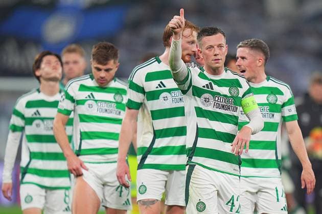 the players of Celtic greet the fans at the end of Uefa Champions League soccer match between Atalanta BC and Celtic FC at Gewiss Stadium in Bergamo, north Italy - Wednesday , October 23 , 2024. - Soccer .  Copyright: xSpada LaPressex