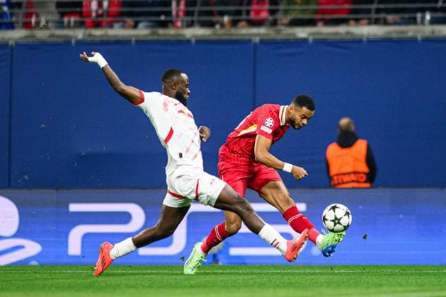 LEIPZIG, GERMANY - 23 OCTOBER, 2024: The match of UEFA Champions League RB Leipzig vs FC Liverpool at Red Bull Arena  Copyright: xVITALIIxVITLEOx