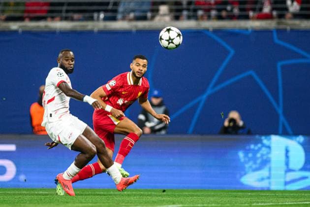 LEIPZIG, GERMANY - 23 OCTOBER, 2024: The match of UEFA Champions League RB Leipzig vs FC Liverpool at Red Bull Arena  Copyright: xVITALIIxVITLEOx