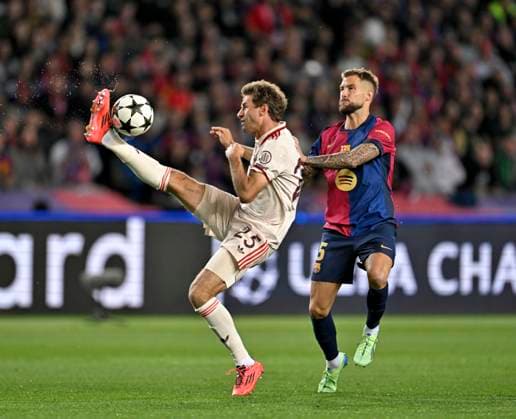 23 10 2024, Football UEFA Champions League 2024 2025, Matchday 3, FC Barcelona FC Bayern Munich, at Estadi Olimpic Lluis Companys Barcelona DFL and DFB regulations prohibit any use of photographs as image sequences and or quasi video