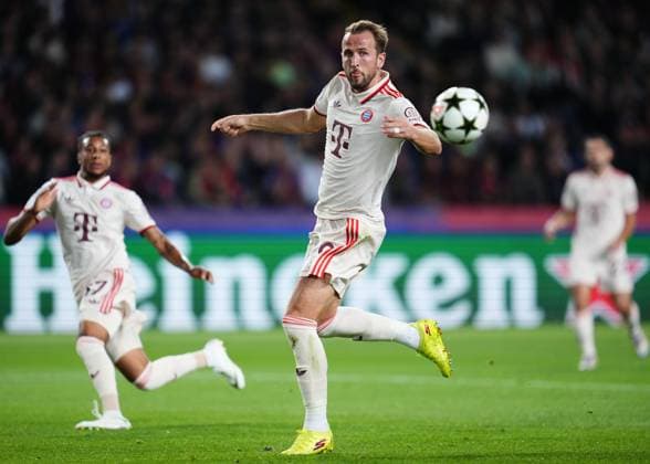ESP: FC Barcelona, Barca and Bayern Munich. UEFA Champions League. Date 3. Harry Kane of Bayern Munich scores the 1-1 during the UEFA Champions League match between FC Barcelona and Bayern Munich played at Lluis Companys Stadium on October 23, 2024 in Barcelona, Spain. kpng Copyright: xBaguxBlancox xPRESSINPHOTOx PS_241023_BAR_BAY_1165