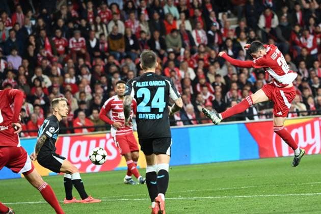 Stade Brestois Leverkusen PHOTOPQR LE TELEGRAMME NICOLAS CREACH ; ; 23 10 2024 ; Football Stade du Roudourou à Guingamp Ligue des champions 23 octobre 2024 Stade Brestois Leverkusen La joie de Pierre Lees-Melou suite au but Brestois Photos Nicolas Créach France  Copyright: xPHOTOPQR LExTELEGRAMME MAXPPPxNICOLASxCREACHx 20241023TGB2794 20241023TGB2794