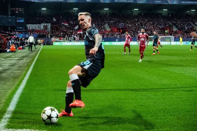 Alejandro Grimaldo (Bayer Leverkusen) FOOTBALL : Stade Brestois vs Bayer Leverkusen - Ligue des Champions - 3ére Journée - 23 10 2024 BaptisteAutissier Panoramic 