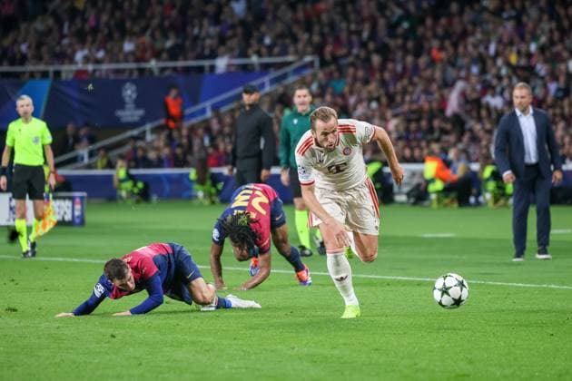 Harry Kane Bayern Muenchen 9 , ESP, FC Barcelona FC Bayern Muenchen, Football, Champions League, Matchday 3, Season 2024 2025, 23 10 2024 ESP, FC Barcelona FC Bayern Muenchen, Football, Champions League, Matchday 3, Season 2024 2025, 23 10 2024 Barcelona Copyright: xEibner-Pressefoto JoergxNiebergax EP_JNL