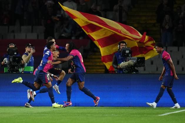 ESP: FC Barcelona, Barca and Bayern Munich. UEFA Champions League. Date 3. Raphael Dias Belloli Raphinha of FC Barcelona celebrates after scoring goal during the UEFA Champions League match between FC Barcelona and Bayern Munich played at Lluis Companys Stadium on October 23, 2024 in Barcelona, Spain. kpng Copyright: xBaguxBlancox xPRESSINPHOTOx PS_241023_BAR_BAY_1188