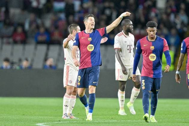 Robert Lewandowski 9 FC Barcelona , FC Barcelona vs FC Bayern Muenchen, Champions League, Soccer, Matchday 3, 23 10 2024 Barcelona Catalonia Spain Copyright: xkolbert-press FelipexMondinox