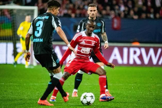 Kamory Doumbia (Stade Brestois) FOOTBALL : Stade Brestois vs Bayer Leverkusen - Ligue des Champions - 3ére Journée - 23 10 2024 BaptisteAutissier Panoramic 