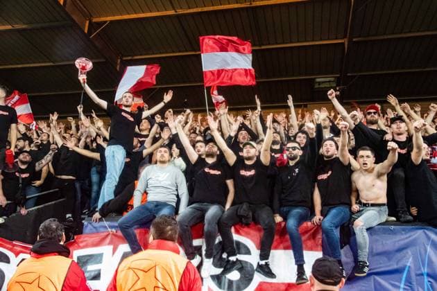 Supporters du Stade Brestois - Ambiance FOOTBALL : Stade Brestois vs Bayer Leverkusen - Ligue des Champions - 3ére Journée - 23 10 2024 BaptisteAutissier Panoramic 
