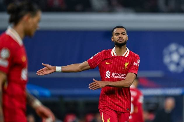 23 10 2024, Football, Champions League, Matchday 3, Season 2024 2025, RB Leipzig Liverpool FC, Cody Gakpo FC Liverpool , xRHR PHOTO TKx Copyright: RHR-FOTOx RHR-FOTO TK
