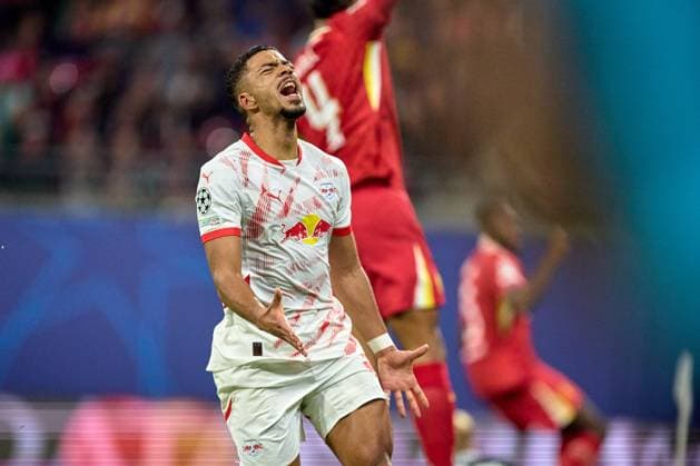 23 10 2024, Football, Men, Champions League, League Phase, 2024 2025, Matchday 3, RB Leipzig Liverpool FC Benjamin Henrichs 39, RB Leipzig , Portrait, offside goal, desperate Leipzig Red Bull Arena Saxony Germany