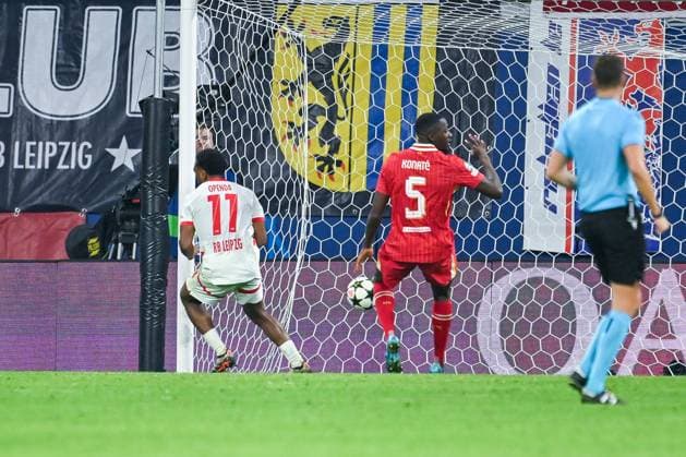 23 10 2024, Football, Champions League, Matchday 3, Season 2024 2025, RB Leipzig Liverpool FC, Lois Openda RB Leipzig xRHR PHOTO TKx Copyright: RHR-FOTOx RHR-FOTO TK