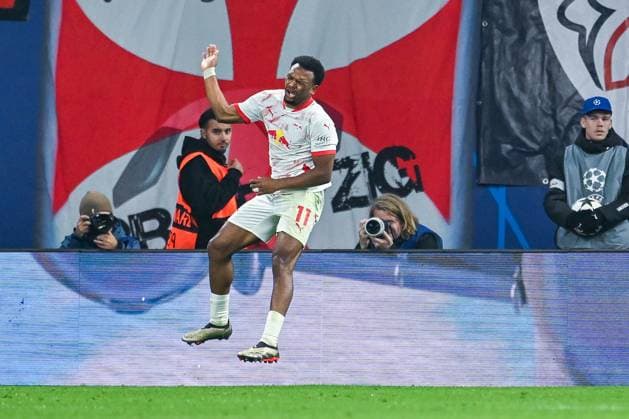 23 10 2024, Football, Champions League, Matchday 3, Season 2024 2025, RB Leipzig Liverpool FC, Lois Openda RB Leipzig xRHR PHOTO TKx Copyright: RHR-FOTOx RHR-FOTO TK