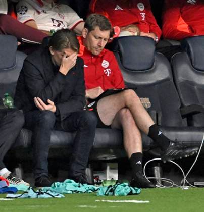 23 10 2024, Football UEFA Champions League 2024 2025, Matchday 3, FC Barcelona FC Bayern Munich, at Estadi Olimpic Lluis Companys Barcelona Sports Director Christoph Freund Bayern Munich may not even look DFL and DFB regulations prohibit any use of photographs as image sequences and or quasi video