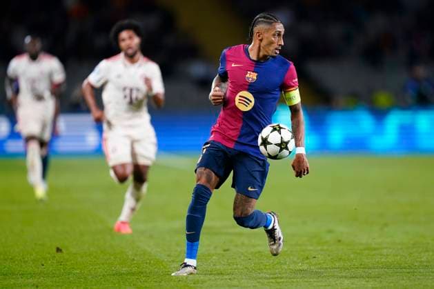 ESP: FC Barcelona, Barca and Bayern Munich. UEFA Champions League. Date 3. Raphael Dias Belloli Raphinha of FC Barcelona during the UEFA Champions League match between FC Barcelona and Bayern Munich played at Lluis Companys Stadium on October 23, 2024 in Barcelona, Spain. kpng Copyright: xSergioxRuizx xImagox PS_241023_BAR_BAY_046
