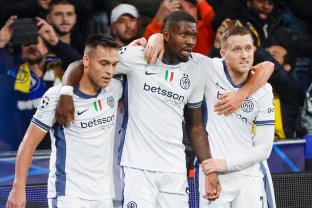 Goal celebration Inter Milan at 0 1 by Marcus Thuram Inter Milan, 09 , Football, UEFA Champions League, Matchday 3, 2024 2025, Young Boys Bern vs Inter Milan, 23 10 2024, Stadion Wankdorf, Bern, Switzerland Bern Stadion Wankdorf Canton Bern Switzerland Copyright: xGrantxHubbsx