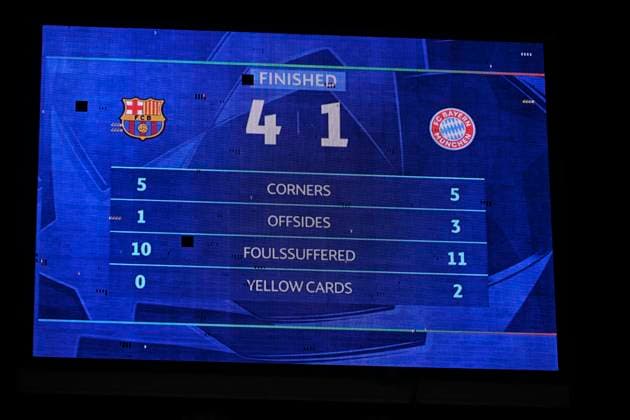 23 10 2024, Football UEFA Champions League 2024 2025, Matchday 3, FC Barcelona FC Bayern Munich, at Estadi Olimpic Lluis Companys Barcelona The result of 4 1 DFL and DFB regulations prohibit any use of photographs as image sequences and or quasi video