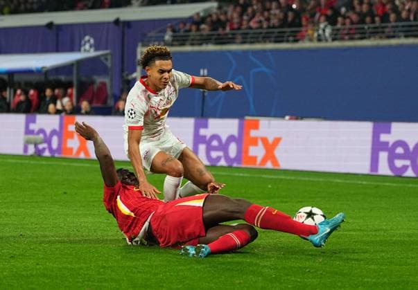 October 23 2024: 3 2 during a Champions League Group Phase day 3 game, RB Leipzig vs Liverpool, at Red Bull Arena, Leipzig, Germany. CSM Leipzig Germany - ZUMAc04_ 20241023_zma_c04_044 Copyright: xUlrikxPedersenx
