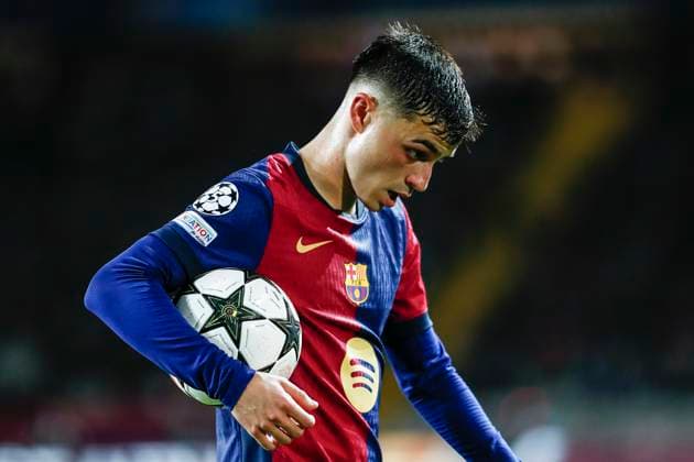 October 23, 2024, Barcelona, Barcelona, SPAIN: Pedri Gonzalez of FC Barcelona, Barca looks on during the UEFA Champions League 2024 25 League Phase MD3 match between FC Barcelona and FC Bayern Munchen at Estadi Olimpic Lluis Companys on October 23, 2024 in Barcelona, Spain. Barcelona SPAIN - ZUMAa181 20241023_zaa_a181_277 Copyright: xIrinaxR.xHipolitox
