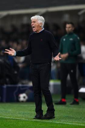 Atalanta BC v Celtic FC - UEFA Champions League Gian Piero Gasperini, head coach of Atalanta BC, reacts 2during the UEFA Champions League 2024 25 league phase football match between Atalanta BC and Celtic FC. Bergamo Italy Copyright: xNicolòxCampox