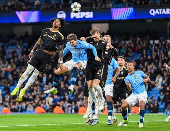 Manchester City v AC Sparta Prague UEFA Champions League John Stones of Manchester City and Asger Sorensen of Sparta Prague during the UEFA Champions League match at the Etihad Stadium, Manchester UK Newspapers OUT Copyright: xKarlxVallantinex FIL-20817-0067