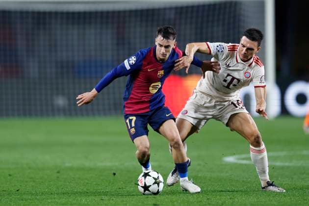 Marc Casado (Barcelona), OCTOBER 23, 2024 - Football Soccer : UEFA Champions League match between FC Barcelona, Barca 4-1 Bayern Munich at the Estadi Olimpic Lluis Companys in Barcelona, Spain. Noxthirdxpartyxsales  (270894994)