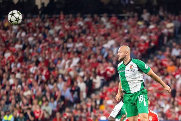 October 23, 2024, Lisboa, Portugal: Gernot Trauner of Feyenoord seen in action during UEFA Champions League match, between Benfica and Feyenoord at Estadio Lisboa e Benfica. Final score; Benfica 1:3 Feyenoord. Lisboa Portugal - ZUMAs197 20241023_aaa_s197_452 Copyright: xNunoxBrancox