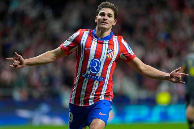 ESP: Atletico de Madrid v LOSC Lille. UEFA Champions League. Date 3. Julian Alvarez of Atletico de Madrid celebrates after scoring the 1-0 during the UEFA Champions League match between Atletico de Madrid v LOSC Lille played at Riyadh Air Metropolitano Stadium on October 23, 2024 in Madrid, Spain. kpng Copyright: xCesarxCebollax xPRESSINPHOTOx PS_241023_ATM_LIL_1268
