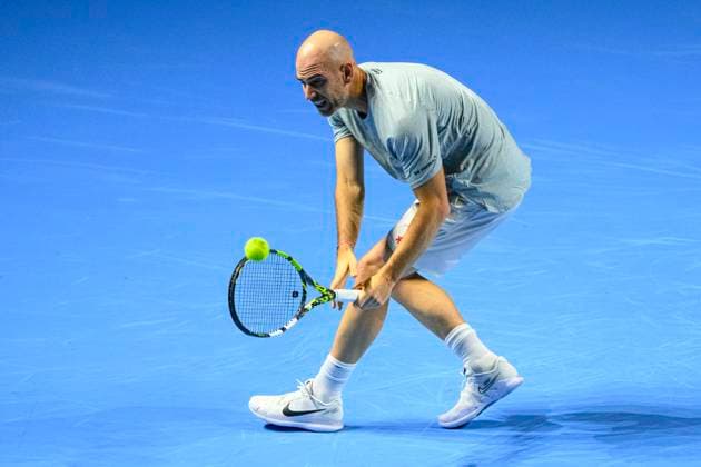 Basel, Switzerland October 23 Adrian Mannarino of France plays a backhand against Stan Wawrinka of Switzerland during the Swiss Indoors Basel Day 3 at St Jakobshalle on October 23, 2024 in Basel, Switzerland Photo by JustPictures Basel St Jakobshalle Basel Stadt Switzerland Copyright: x x2024xEurasiaxSportxImagesx jp-en-EuSpIm-MM4_Swiss_Indoors_23Oct2024_BS0600