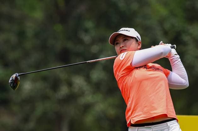 KUALA LUMPUR, - OCTOBER 24: Mao Saigo of Japan play a shot during the first round of the 2024 LPGA, Golf Damen Maybank Championship held at Kuala Lumpur Golf and Country Club in Kuala Lumpur, Malaysia. (Photo by Hazrin Yeob Men Shah Icon Sportswire) GOLF: OCT 24 LPGA Maybank Championship EDITORIAL USE ONLY Icon3782410244683