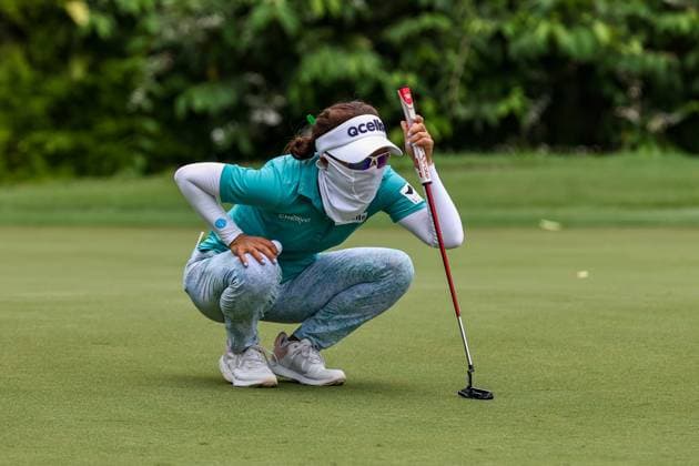 KUALA LUMPUR, - OCTOBER 24: Wei-Ling Hsu of Chinese Taipei during the first round of the 2024 LPGA, Golf Damen Maybank Championship held at Kuala Lumpur Golf and Country Club in Kuala Lumpur, Malaysia. (Photo by Hazrin Yeob Men Shah Icon Sportswire) GOLF: OCT 24 LPGA Maybank Championship EDITORIAL USE ONLY Icon3782410244957