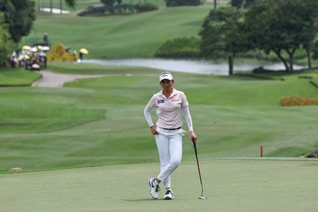 KUALA LUMPUR, - OCTOBER 24: Atthaya Jeeno Thitikul of Thailand during the first round of the 2024 LPGA, Golf Damen Maybank Championship held at Kuala Lumpur Golf and Country Club in Kuala Lumpur, Malaysia. (Photo by Hazrin Yeob Men Shah Icon Sportswire) GOLF: OCT 24 LPGA Maybank Championship EDITORIAL USE ONLY Icon3782410246251