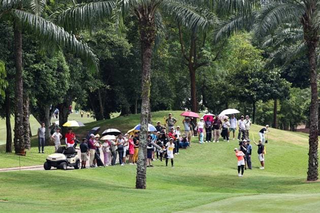KUALA LUMPUR, - OCTOBER 24: Mao Saigo of Japan play a shot during the first round of the 2024 LPGA, Golf Damen Maybank Championship held at Kuala Lumpur Golf and Country Club in Kuala Lumpur, Malaysia. (Photo by Hazrin Yeob Men Shah Icon Sportswire) GOLF: OCT 24 LPGA Maybank Championship EDITORIAL USE ONLY Icon3782410246498