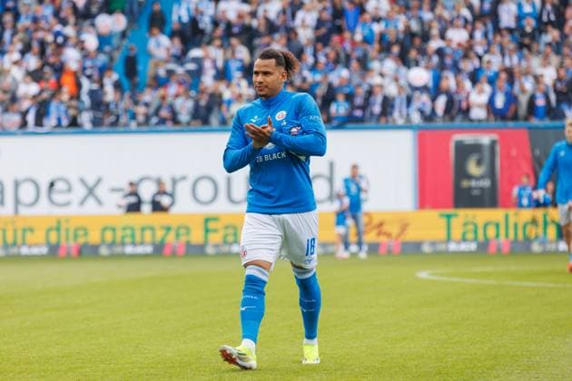 Juan Jose Perea Mendoza Rostock GER, FC Hansa Rostock vs SC Paderborn, Soccer, 2 Bundesliga, 34 Matchday, Season 2023 2024, 19 05 2024 DFL REGULATIONS PROHIBIT ANY USE OF PHOTOGRAPHS AS IMAGE SEQUENCES AND OR QUASI VIDEO, @ Andy Bünning Rostock Ostseestadion Mecklenburg Vorpommern Germany