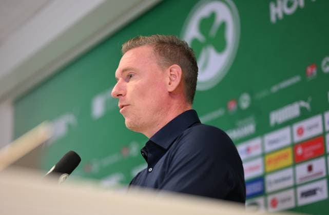 24 10 2024 SpVgg Greuther Fürth Fuerth season 2024 2025 Media event Press conference ahead of the league match against FC Schalke 04 xwoxzix Leonhard Leo Haas Coach SpVgg Greuther Fürth