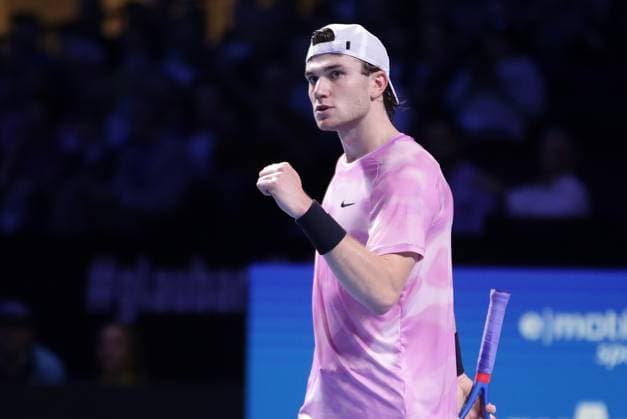 TENNIS - ATP, Tennis Herren Erste Bank Open VIENNA,AUSTRIA,24.OCT.24 - TENNIS - ATP World Tour, Erste Bank Open. Image shows the rejoicing of Jack Draper (GBR).  GEPAxpictures xWalterxLuger