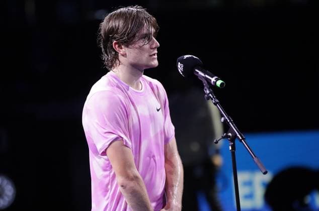 TENNIS - ATP, Tennis Herren Erste Bank Open VIENNA,AUSTRIA,24.OCT.24 - TENNIS - ATP World Tour, Erste Bank Open. Image shows Jack Draper (GBR). Keywords: interview.  GEPAxpictures xWalterxLuger