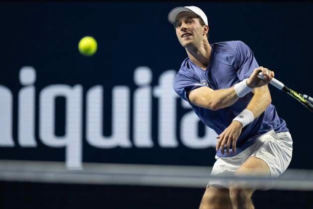 24th October 2024; St. Jakobshalle, Basel, Switzerland; ATP, Tennis Herren 500 Swiss Indoors Basel Tennis, Day 4; Botic Van De Zandschulp (NED) in action against Stefanos Tsitsipas (GRE) in the second round  ActionPlus12706764 DavidxEmm