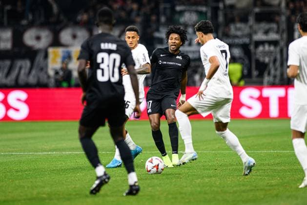 FRANKFURT, GERMANY - 24 OCTOBER, 2024: Cedric Kouadio, The match of UEFA Europa LeagueSG Eintracht Frankfurt vs Riga FS at Deutsche Bank Stadium  Copyright: xx