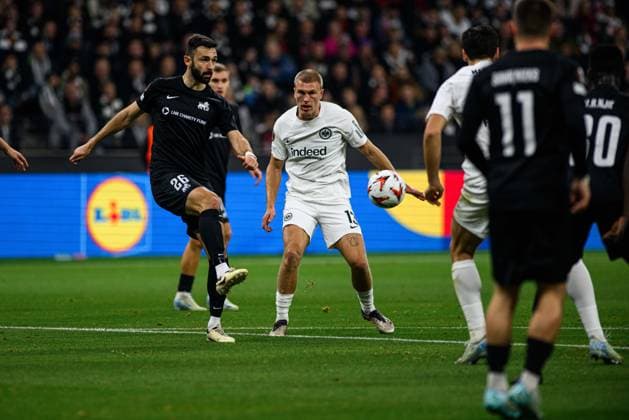 FRANKFURT, GERMANY - 24 OCTOBER, 2024: The match of UEFA Europa LeagueSG Eintracht Frankfurt vs Riga FS at Deutsche Bank Stadium  Copyright: xx