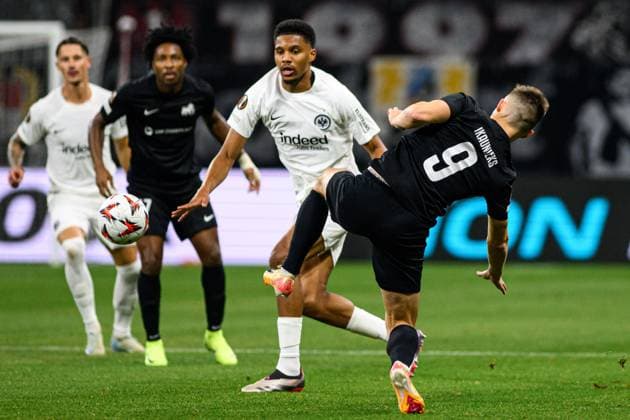 FRANKFURT, GERMANY - 24 OCTOBER, 2024: The match of UEFA Europa LeagueSG Eintracht Frankfurt vs Riga FS at Deutsche Bank Stadium  Copyright: xx