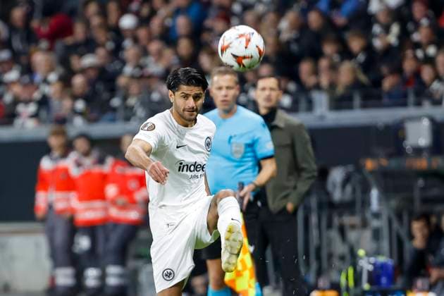 Mahmoud Dahoud Eintracht Frankfurt, 18 on the ball , Football, UEFA Europa League, Matchday 3, 2024 2025, Eintracht Frankfurt vs Rigas Futbola Skola, 24 10 2024, Frankfurt Stadion, Frankfurt am Main, Germany Frankfurt am Main Frankfurt Stadion Hessen Germany Copyright: xGrantxHubbsx