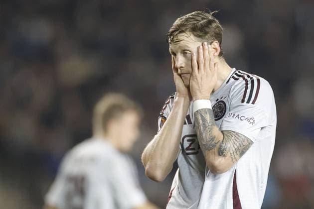 BAKOE, 24-10-2024, Tofiq Bahramov Stadium , season 2024 2025 , Europa League match between FK Qarabag and Ajax . Ajax player Wout Weghorst Qarabag - Ajax  x26552911x Copyright: